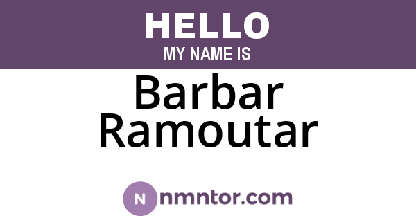 Barbar Ramoutar