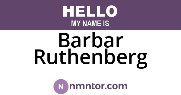 Barbar Ruthenberg