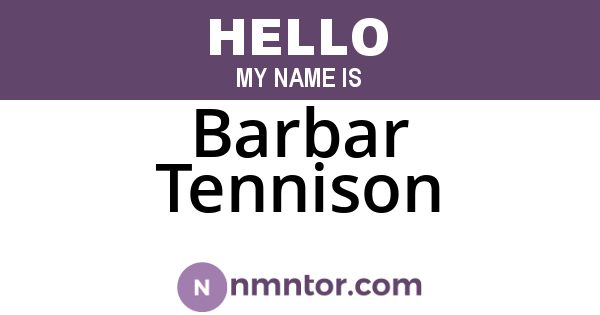 Barbar Tennison
