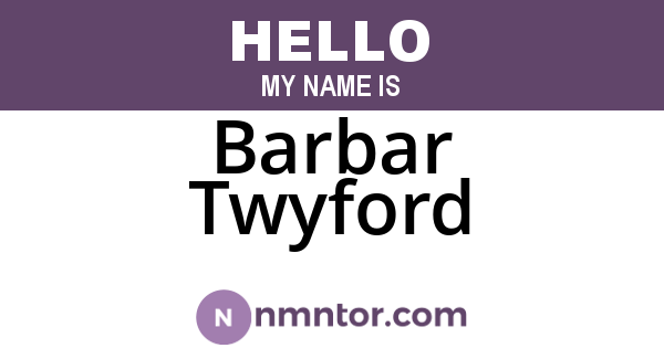 Barbar Twyford