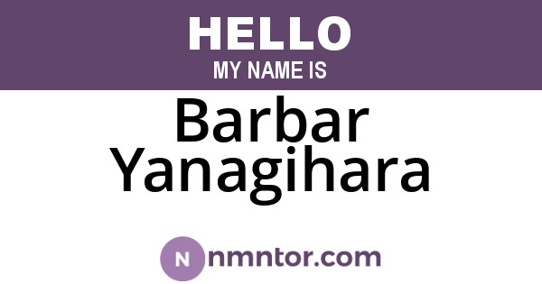 Barbar Yanagihara