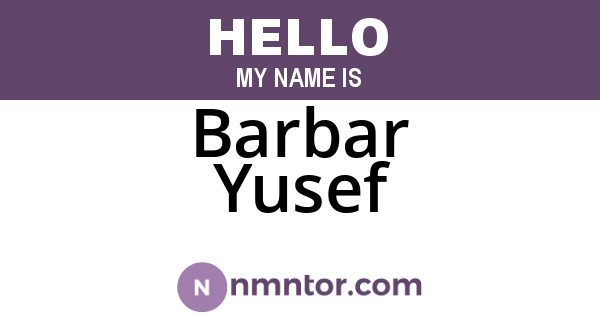 Barbar Yusef