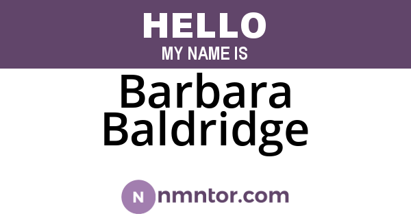 Barbara Baldridge