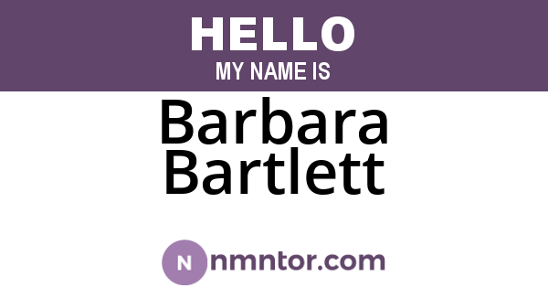 Barbara Bartlett