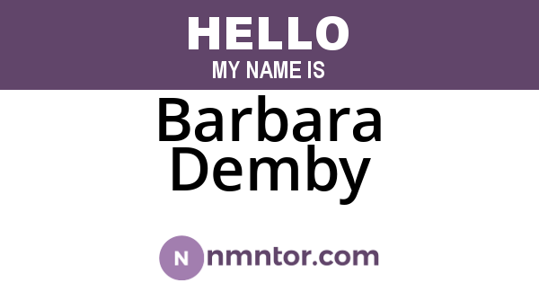 Barbara Demby