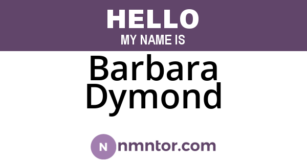 Barbara Dymond