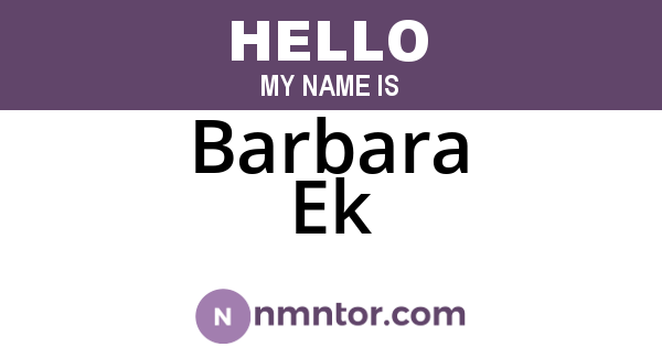 Barbara Ek