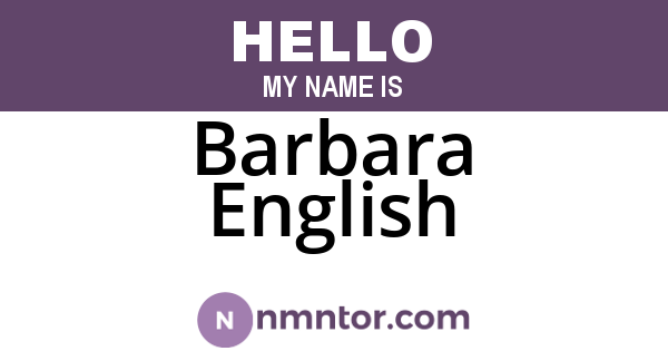 Barbara English