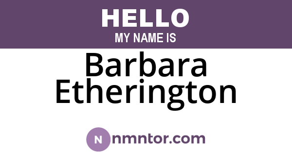 Barbara Etherington