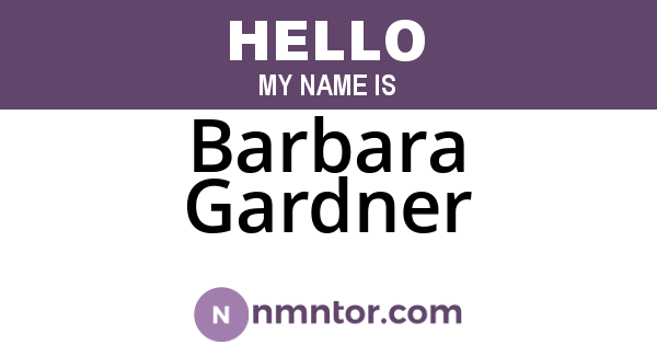 Barbara Gardner