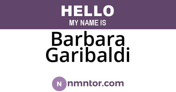 Barbara Garibaldi