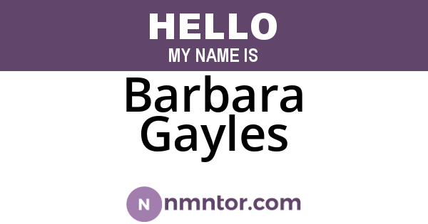 Barbara Gayles