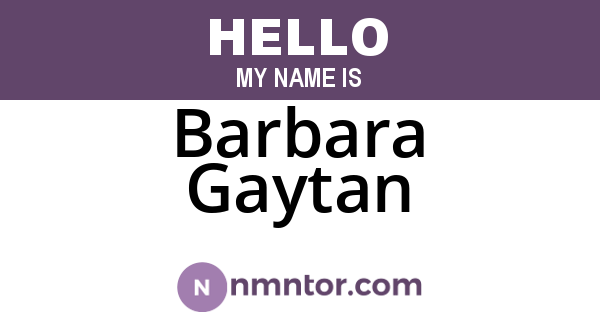 Barbara Gaytan