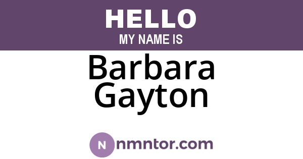 Barbara Gayton