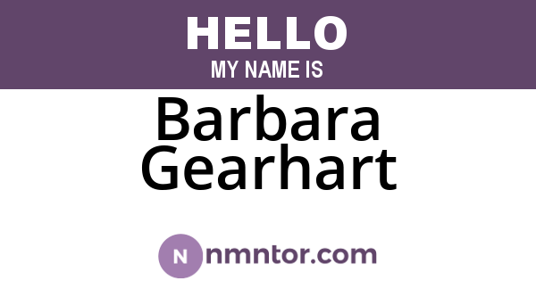 Barbara Gearhart