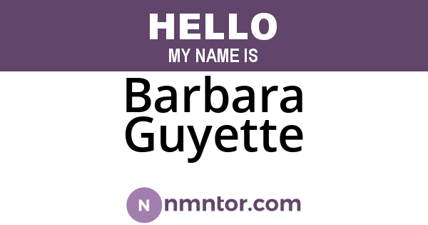 Barbara Guyette