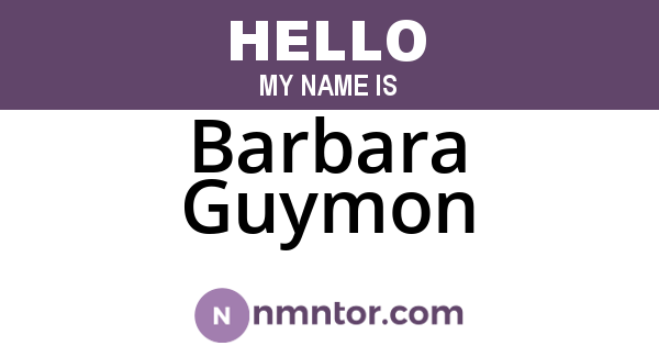 Barbara Guymon