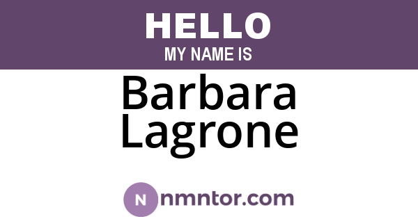 Barbara Lagrone