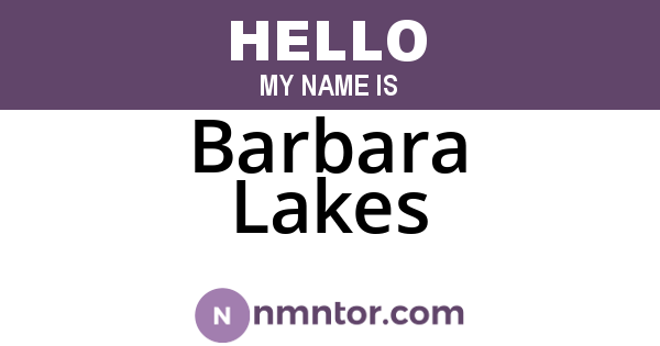 Barbara Lakes