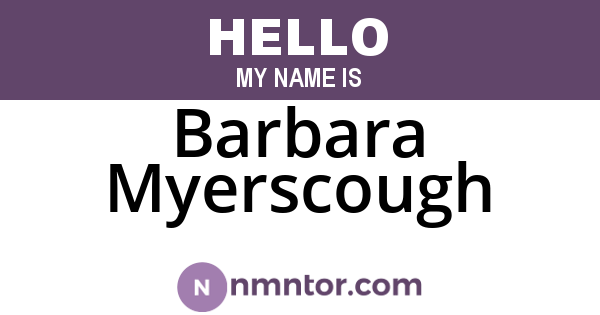 Barbara Myerscough