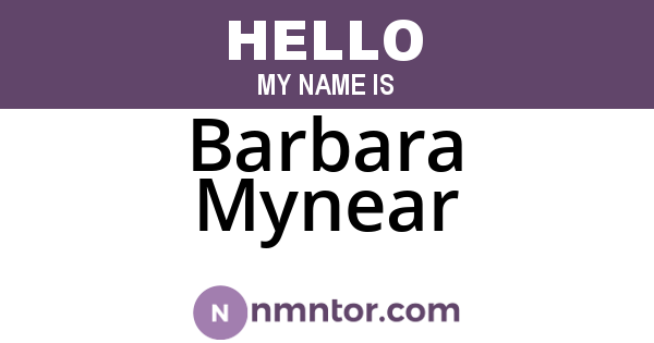 Barbara Mynear