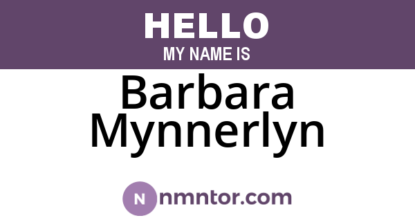 Barbara Mynnerlyn