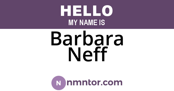 Barbara Neff