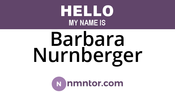 Barbara Nurnberger