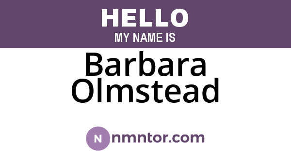 Barbara Olmstead