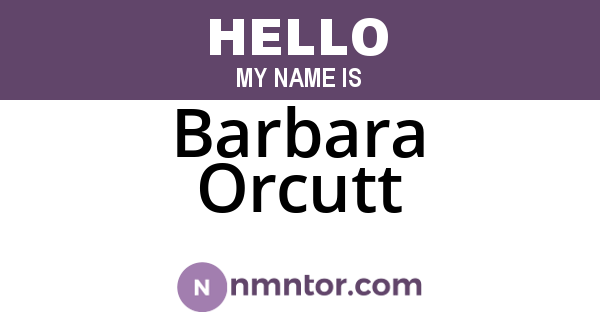 Barbara Orcutt
