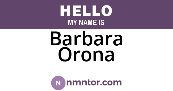 Barbara Orona