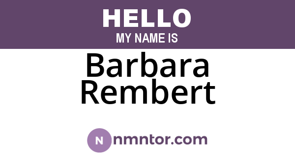 Barbara Rembert