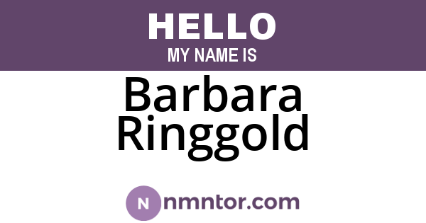 Barbara Ringgold