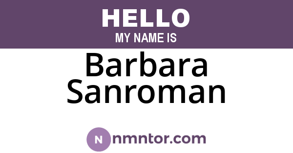 Barbara Sanroman