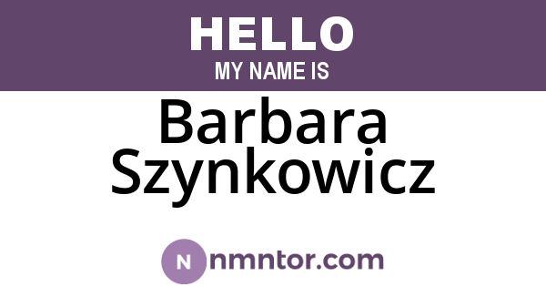 Barbara Szynkowicz