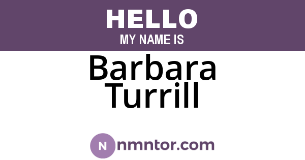 Barbara Turrill