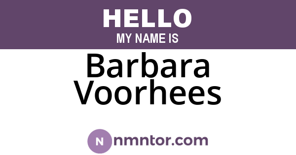 Barbara Voorhees