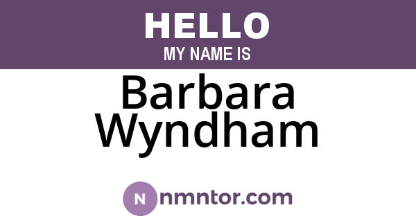 Barbara Wyndham