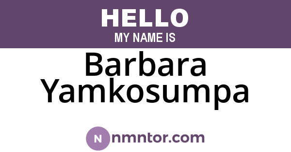 Barbara Yamkosumpa