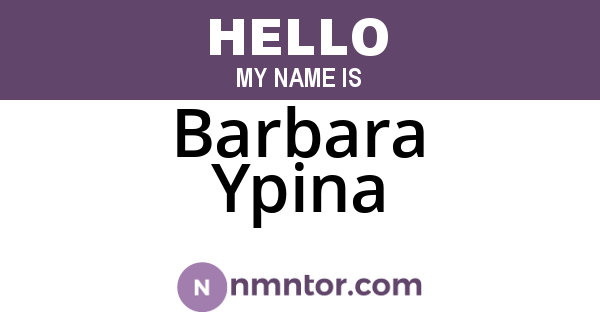 Barbara Ypina