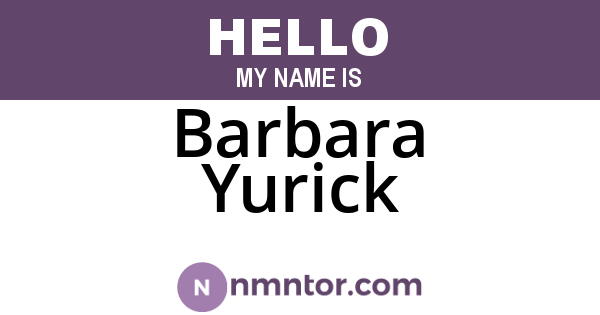 Barbara Yurick