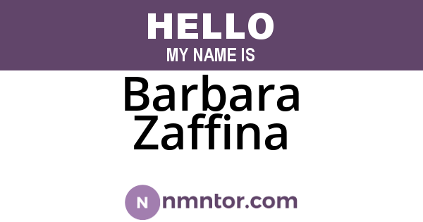 Barbara Zaffina
