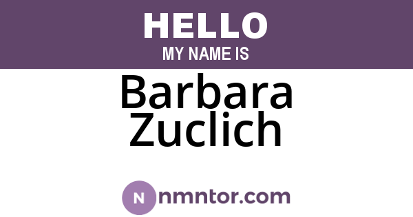 Barbara Zuclich