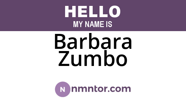 Barbara Zumbo