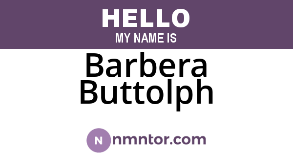 Barbera Buttolph