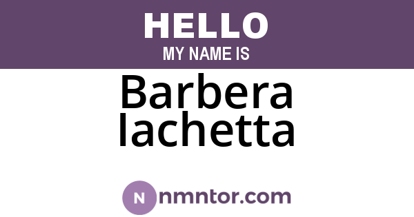 Barbera Iachetta