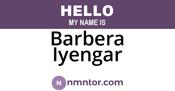 Barbera Iyengar