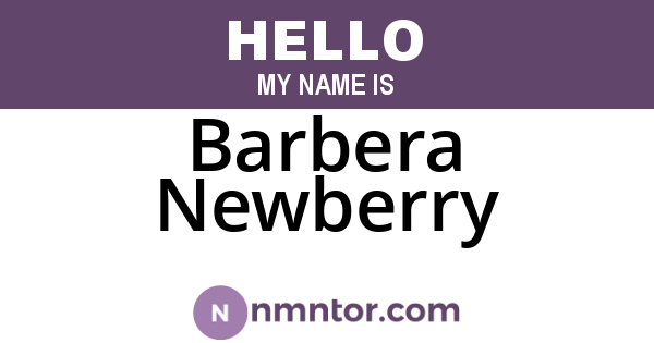 Barbera Newberry