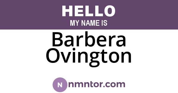 Barbera Ovington