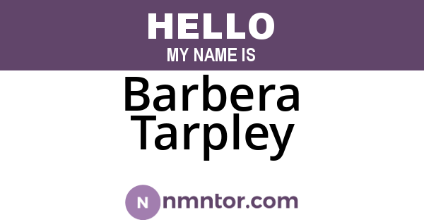 Barbera Tarpley